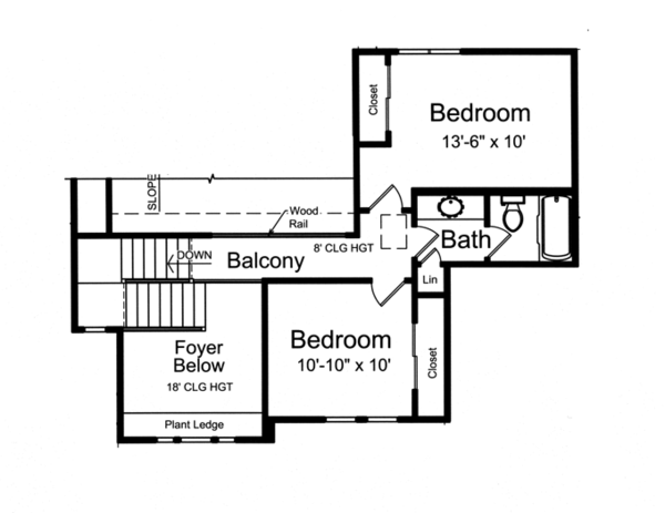 Home Plan - Craftsman Floor Plan - Upper Floor Plan #46-830