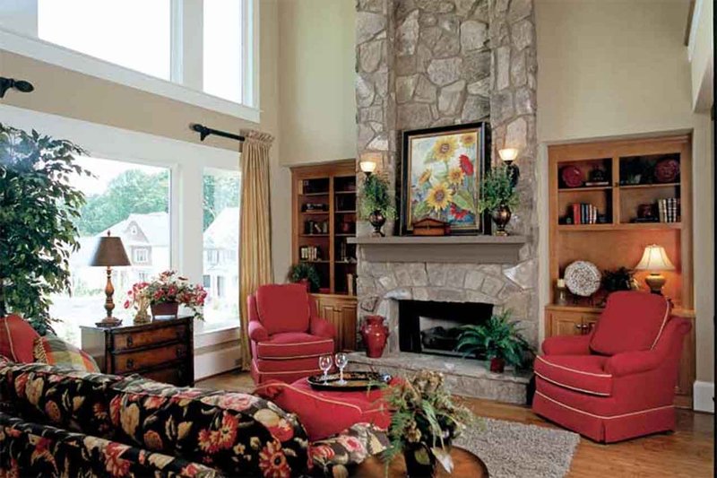 Architectural House Design - Interior - Family Room for European House Plan #927-24 - 5 bed, 4.5 bath