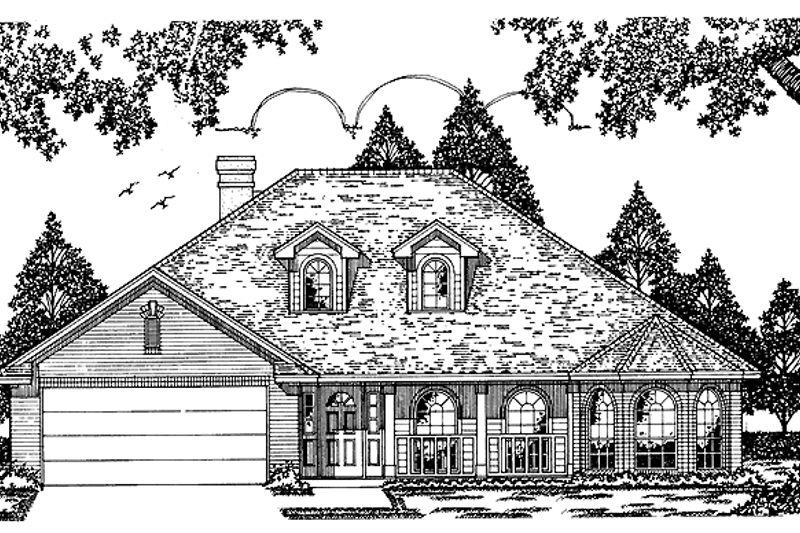 Architectural House Design - European Exterior - Front Elevation Plan #42-552