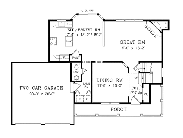 Home Plan - Country Floor Plan - Main Floor Plan #456-97
