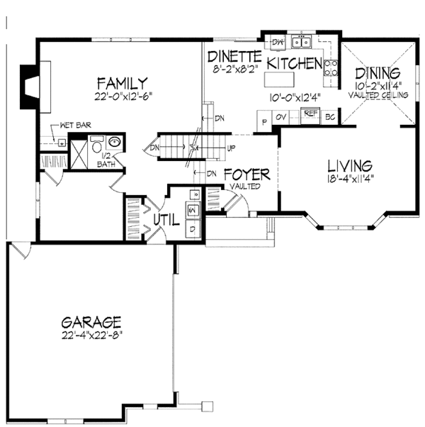 House Blueprint - European Floor Plan - Main Floor Plan #51-735