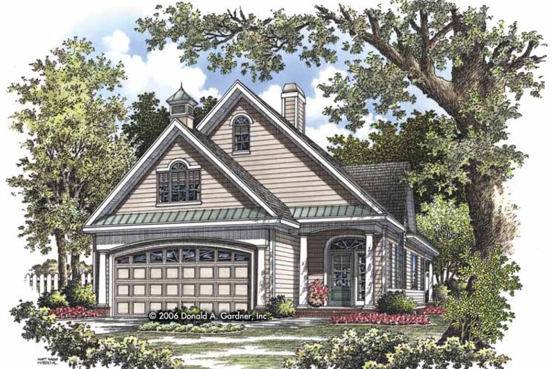 House Design - Exterior - Front Elevation 6 for Ranch House Plan #929-825 - 3 bed, 2 bath