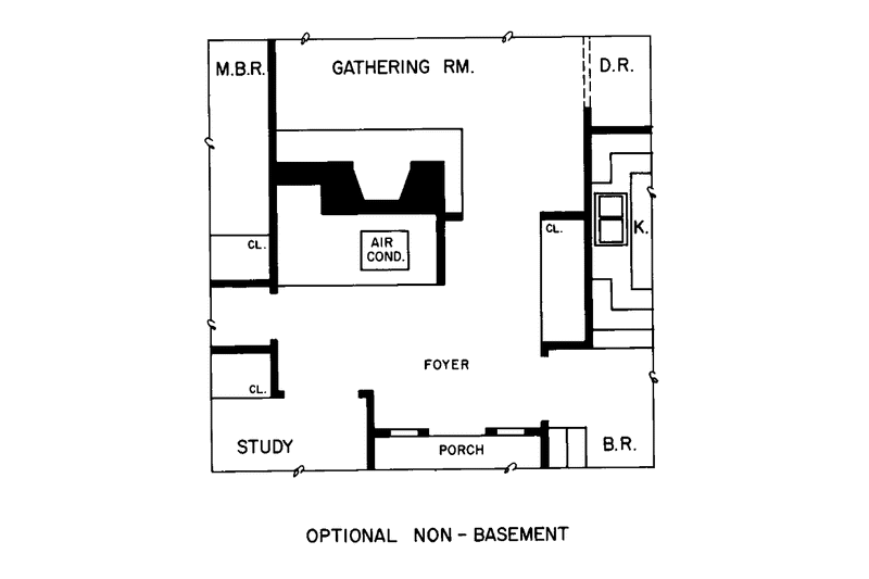 Home Plan - Floor Plan - Other Floor for Tudor House Plan #72-732 - 3 bed, 2 bath