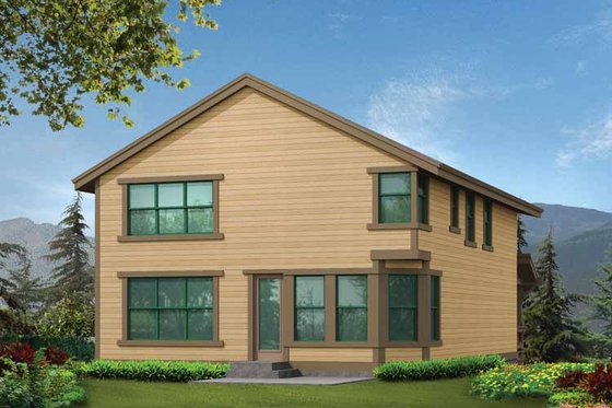 Exterior - Rear Elevation for Craftsman House Plan #132-242 - 3 bed, 2.5 bath