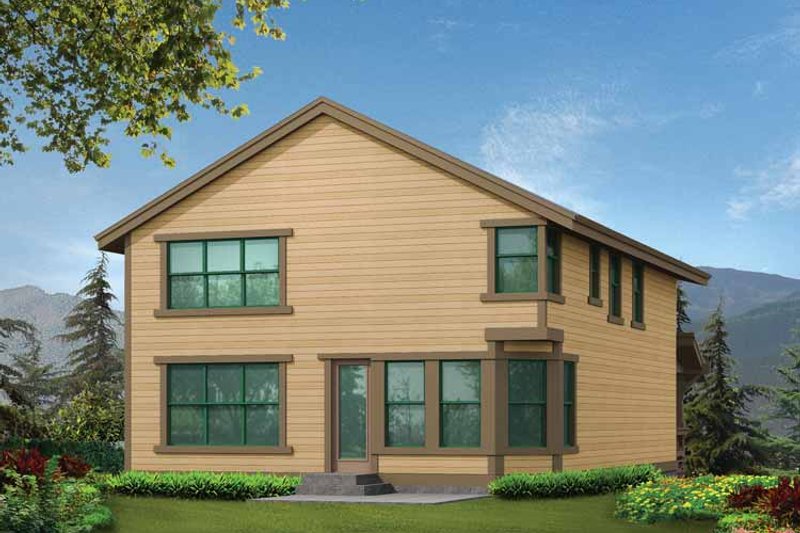 Home Plan - Exterior - Rear Elevation for Craftsman House Plan #132-242 - 3 bed, 2.5 bath