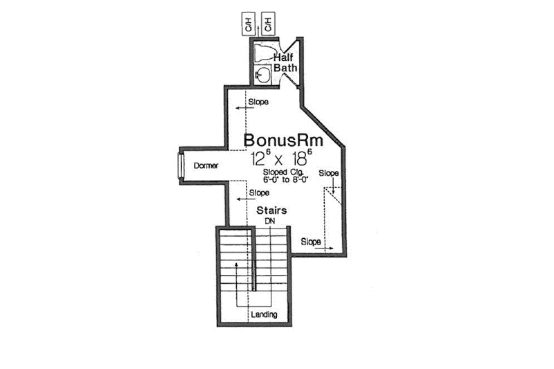 Home Plan - Floor Plan - Other Floor for European House Plan #310-1265 - 3 bed, 2 bath