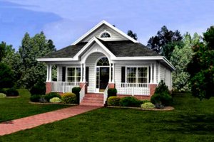 Cottage Exterior - Front Elevation Plan #56-232