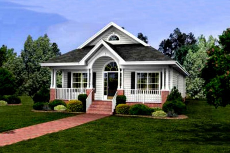 Dream House Plan - Cottage Exterior - Front Elevation Plan #56-232