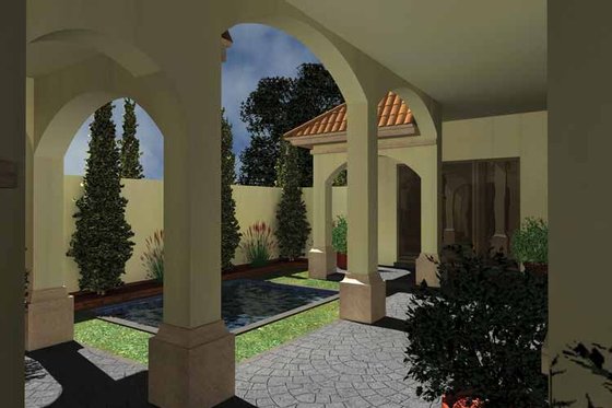 Exterior - Rear Elevation 2 for Mediterranean House Plan #930-433 - 2 bed, 3 bath