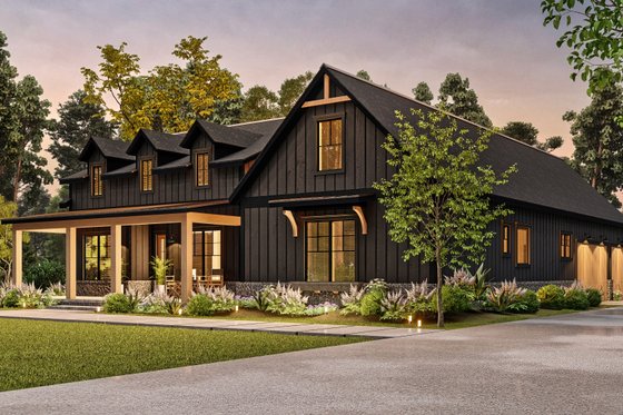 Exterior - Front Elevation 7 for Farmhouse House Plan #119-448 - 3 bed, 3 bath