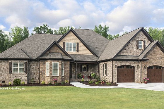 Exterior - Front Elevation 4 for Country House Plan #929-969 - 4 bed, 3 bath