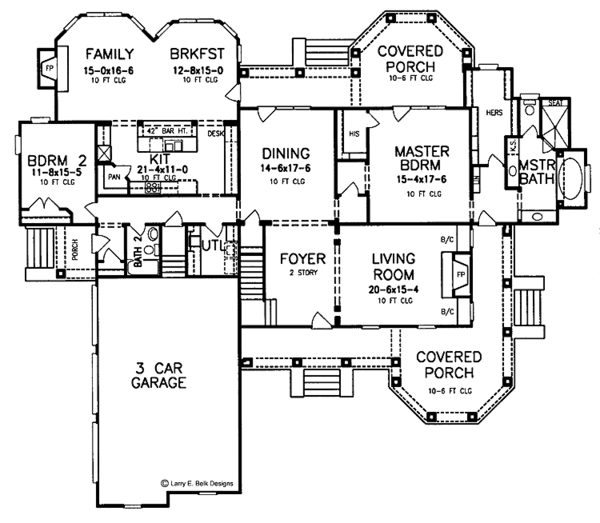 Dream House Plan - Victorian Floor Plan - Main Floor Plan #952-232