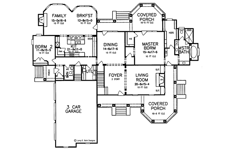 Dream House Plan - Floor Plan - Main Floor for Victorian House Plan #952-232 - 4 bed, 3 bath