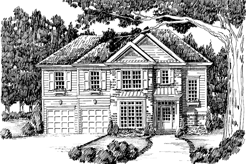 Dream House Plan - Exterior - Front Elevation 3 for Colonial House Plan #927-619 - 4 bed, 3 bath