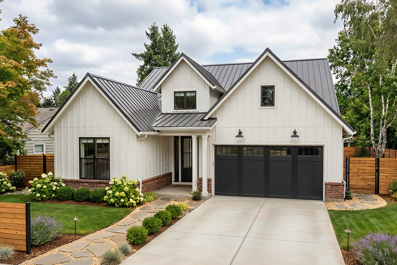 House Blueprint - Exterior - Front Elevation 2 for Farmhouse House Plan #48-1219 - 2 bed, 2 bath