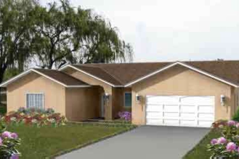Home Plan - Mediterranean Exterior - Front Elevation Plan #1-706