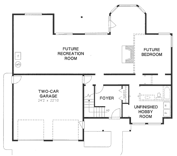 House Plan Design - European Floor Plan - Lower Floor Plan #18-9031