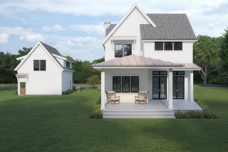 Dream House Plan - Exterior - Rear Elevation for Farmhouse House Plan #1070-112 - 5 bed, 5.5 bath