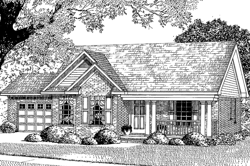 Home Plan - Exterior - Front Elevation 3 for Country House Plan #17-3259 - 3 bed, 2 bath