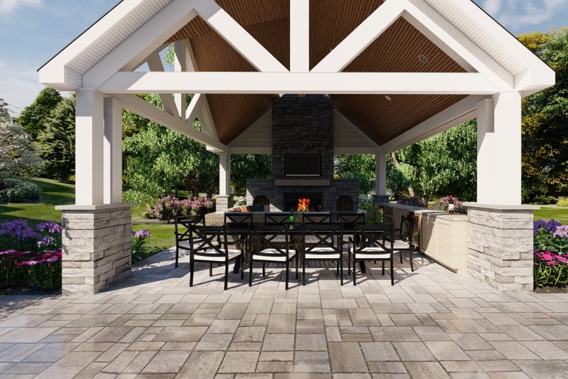 House Blueprint - Exterior - Outdoor Living 1 for Craftsman House Plan #1089-4, 0 bath