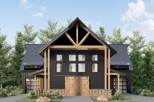 Barndominium Exterior - Front Elevation Plan #1070-218