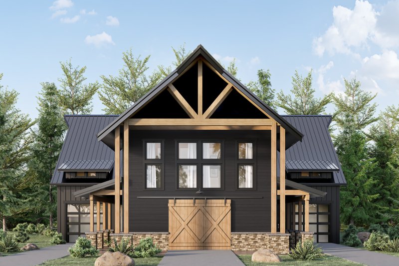 Barndominium Style House Plan - 2 Beds 2.5 Baths 1242 Sq/Ft Plan #1070-218