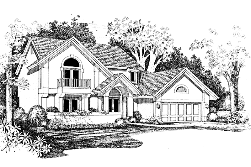 Home Plan - Mediterranean Exterior - Front Elevation Plan #72-994