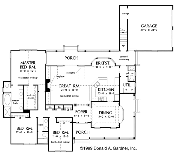 Dream House Plan - Country Floor Plan - Main Floor Plan #929-425