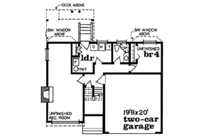 Floor Plan - Lower Floor for Traditional House Plan #47-159 - 3 bed, 1 bath