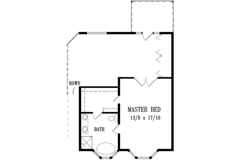 Dream House Plan - Floor Plan - Upper Floor House Plan #1-1156 - 3 bed, 2 bath