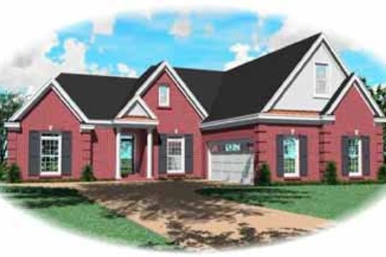 Exterior - Front Elevation for Traditional House Plan #81-328 - 3 bed, 3 bath