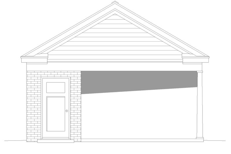 House Blueprint - Exterior - Other Elevation for Traditional House Plan #932-497, 1 bath