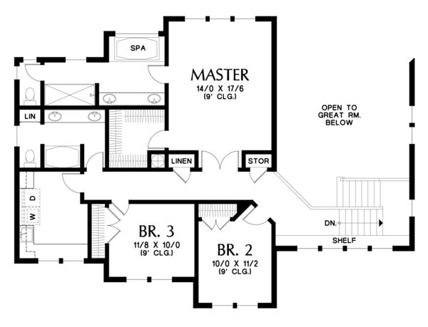 Prairie Floor Plan - Upper Floor Plan #48-695