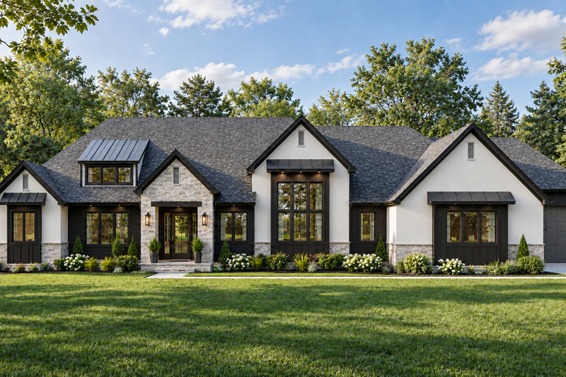 House Plan Design - Exterior - Front Elevation 3 for Country House Plan #1089-37 - 3 bed, 2.5 bath