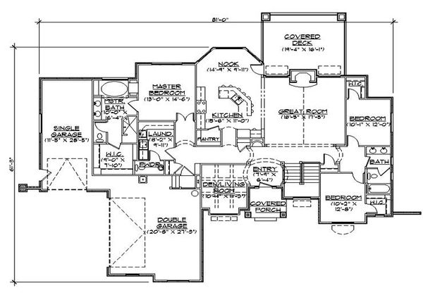 House Plan Design - European Floor Plan - Main Floor Plan #5-276