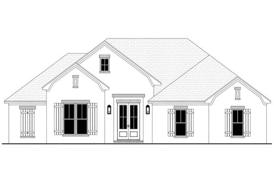 Exterior - Front Elevation 4 for Traditional House Plan #430-214 - 3 bed, 2 bath