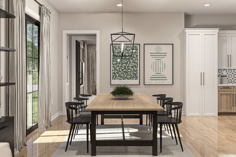 House Blueprint - Interior - Dining Room 1 for Modern House Plan #455-421 - 3 bed, 2.5 bath