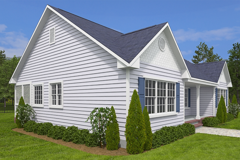 Home Plan - Exterior - Other Elevation 4 for Ranch House Plan #1082-6 - 3 bed, 2 bath