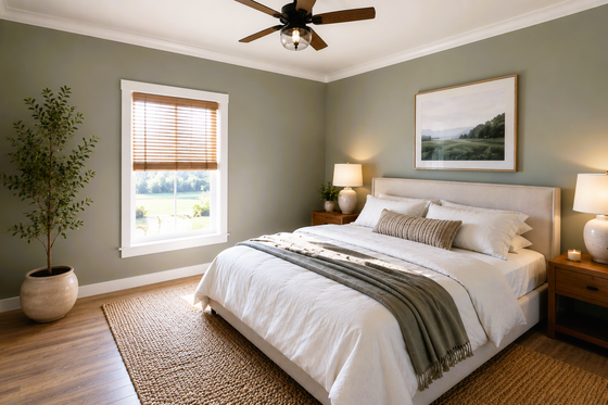 Interior - Bedroom for Farmhouse House Plan #44-314 - 3 bed, 2 bath