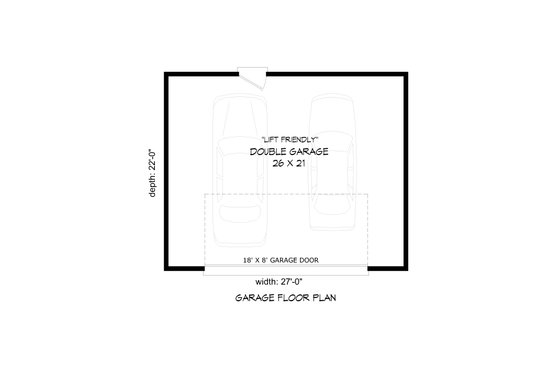 Floor Plan - Main Floor for Contemporary House Plan #932-52, 0 bath