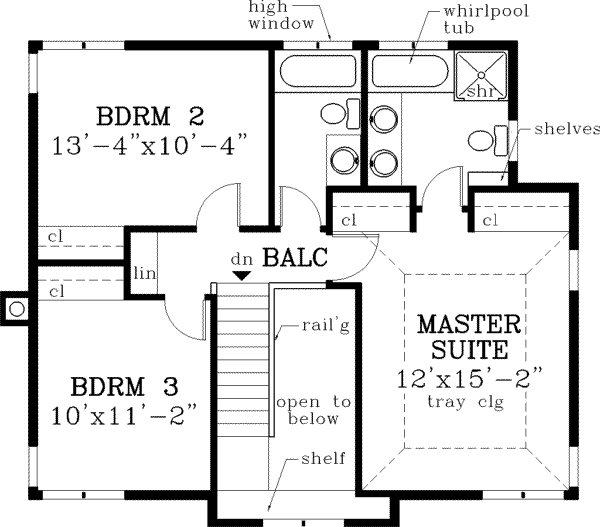 Home Plan - Country Floor Plan - Upper Floor Plan #3-138