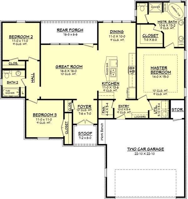 Architectural House Design - European Floor Plan - Main Floor Plan #430-65