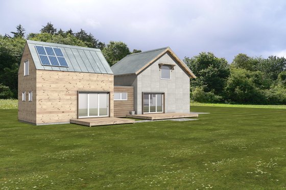 Exterior - Front Elevation 4 for Modern House Plan #497-56 - 3 bed, 3 bath