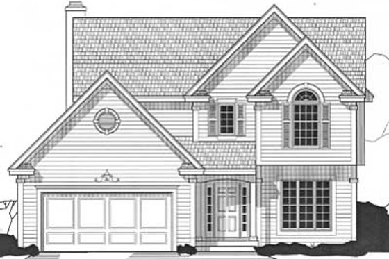 Exterior - Front Elevation for Traditional House Plan #67-510 - 3 bed, 2.5 bath