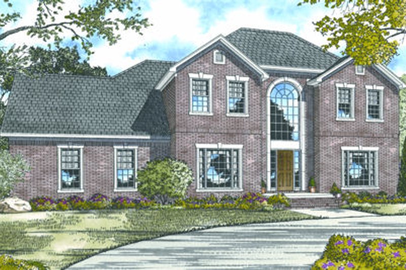 Architectural House Design - Traditional Exterior - Front Elevation Plan #17-213