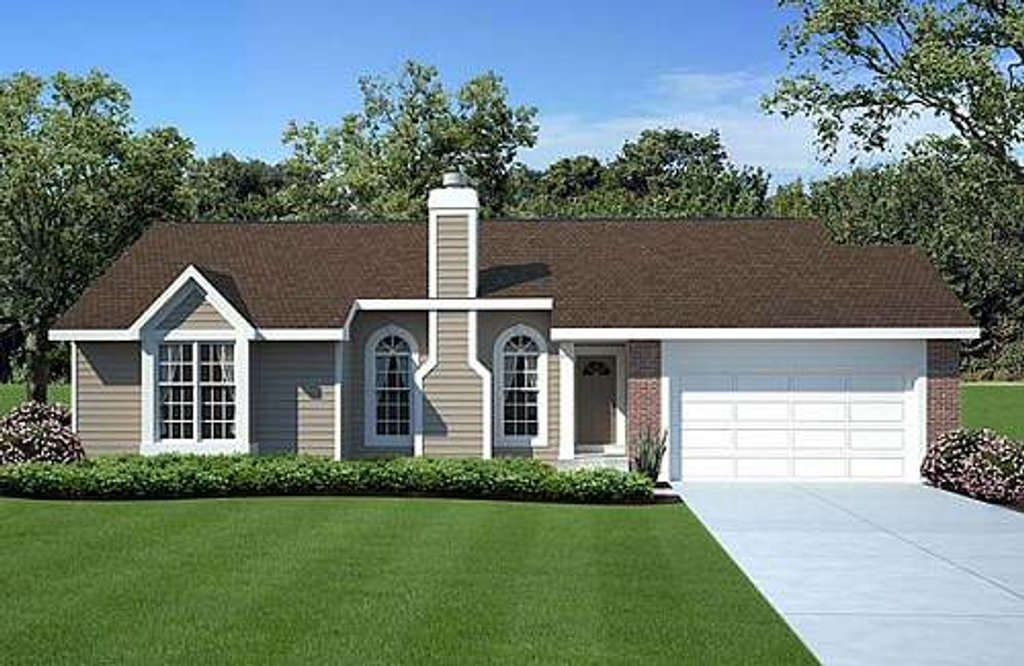 Exterior - Front Elevation 2 for Traditional House Plan #312-307 - 3 bed, 2 bath