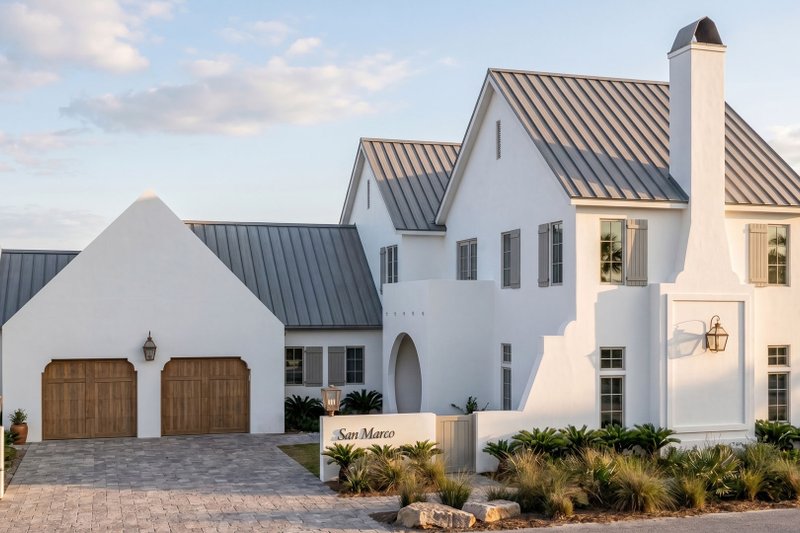 Architectural House Design - Exterior - Front Elevation 4 for Mediterranean House Plan #455-807 - 4 bed, 4.5 bath