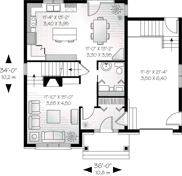 Home Plan - European Floor Plan - Main Floor Plan #23-536