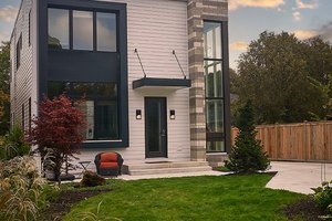 Exterior - Rear Elevation 1 for Contemporary House Plan #928-296 - 3 bed, 2.5 bath