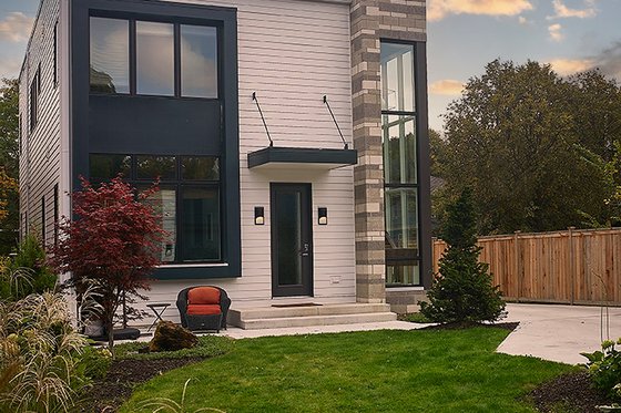 Exterior - Rear Elevation 1 for Contemporary House Plan #928-296 - 3 bed, 2.5 bath